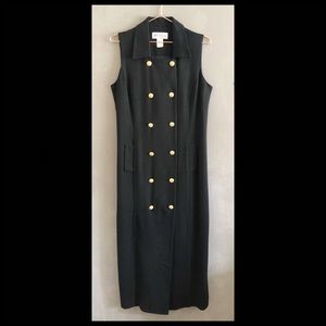 Ann Tobias Powerhouse VTG Black Slvls Dress